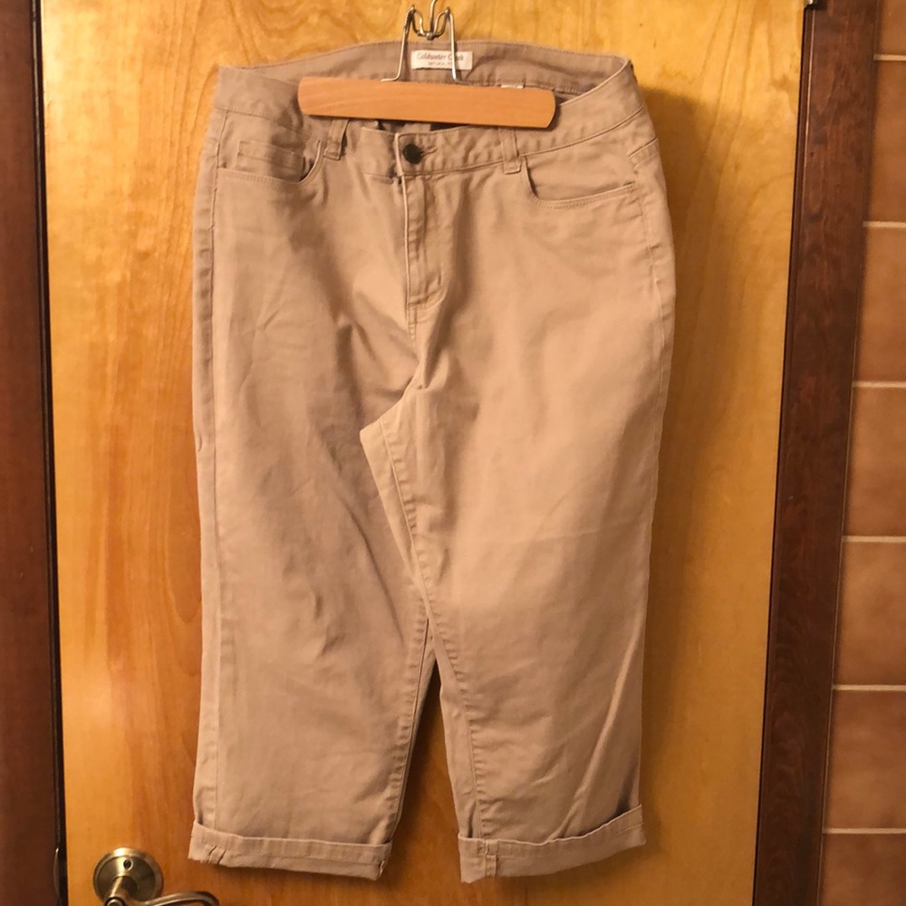 Beige 3/4 length cold water creek jeans